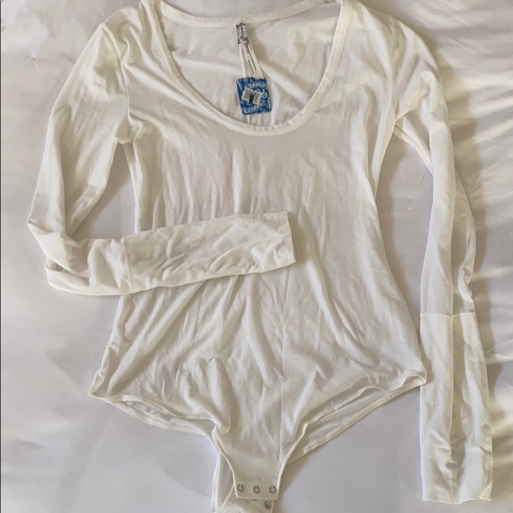NWT Free People Offwhite Bodysuit Size Medium